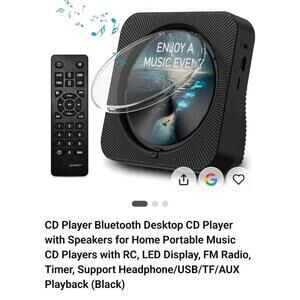 CD Player Portable with Bluetooth,Desktop CD Player with Remote Control